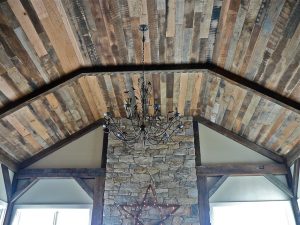 Antique Oak Distressed Ceiling Paneling - Unfinished