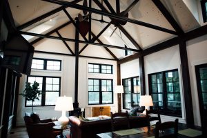 image of wood beams in large living spaces 8