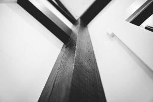 image of black and white vaulted ceiling with wood beams on back wall with join 2